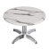 WBC | Werzalit Lounge Table | Ø:H 70 x 40 cm | White marble
 / Aluminium | Additional weight