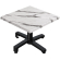 WBO | Jamaika Stolik kawowy | W: S: W 70 x 70 x 40 cm | Biały marmur / Czarny