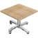 WBO | Jamaika Loungetisch | B:T:H 70 x 70 x 40 cm | Eiche / Aluminium | Klappbar | Zusatzgewicht