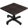 WBO | Werzalit salongbord | B:D:H 60 x 60 x 40 cm | Wenge / Svart | Sammenleggbar | Ekstra vekt