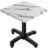 WBO | Bistro Außen Tisch | B:T:H 60 x 60 x 78,5 cm | Weiß Marmor / Schwarz | Quadratisch | Zusatzgewicht