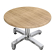 WBO | Werzalit Lounge Table | Ø:H 70 x 40 cm | Oak / Aluminium