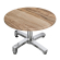 WBO | Werzalit Lounge Table | Ø:H 70 x 40 cm | Sheesham / Aluminium | Additional weight
