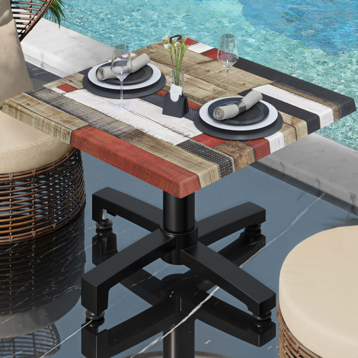WBO | Werzalit lounge table | W:D:H 60 x 60 x 40 cm | Rock / Black