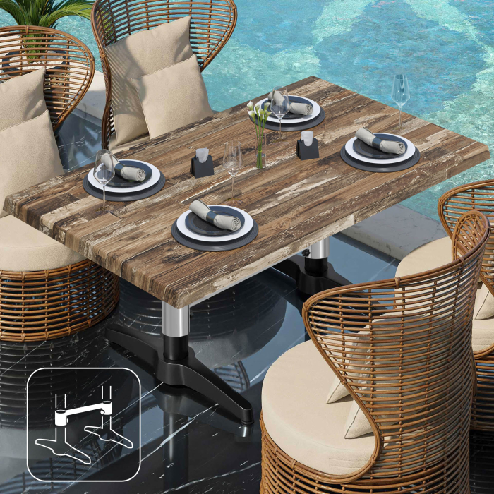 WBC | Werrzalit loungebord | B:D:H  120 x 70 x 40 cm | Vintage Old / Svart | Kontakt