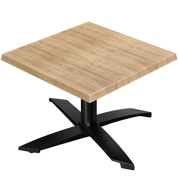 WTG | Werzalit Lounge Table | W: D: H: 60 x 60 x 37 cm | Dąb / Czarny | Dodatkowa waga WTG | Werzalit Lounge Table | W: D: H: 60 x 60 x 37 cm | Dąb / Czarny | Dodatkowa waga