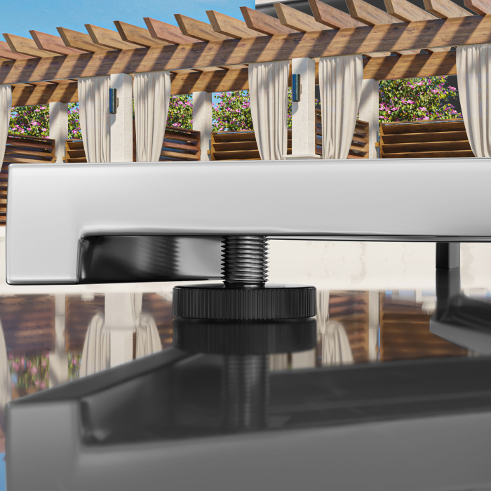 WTG | Werrzalit loungebord | B:D:H 60 x 60 x 37 cm | Hvit marmor / Aluminium | Sammenleggbar | Ekstra vekt WTG | Werrzalit loungebord | B:D:H 60 x 60 x 37 cm | Hvit marmor / Aluminium | Sammenleggbar | Ekstra vekt
