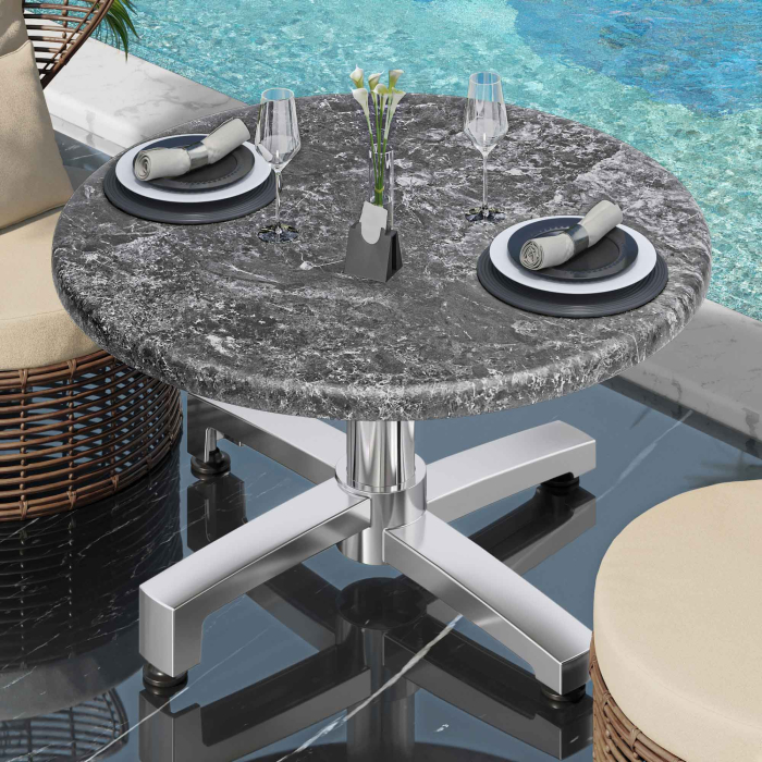 WBO | Werzalit Lounge-pöytä | Ø:H 70 x 40 cm | Felsen / Aluminium WBO | Werzalit Lounge-pöytä | Ø:H 70 x 40 cm | Felsen / Aluminium