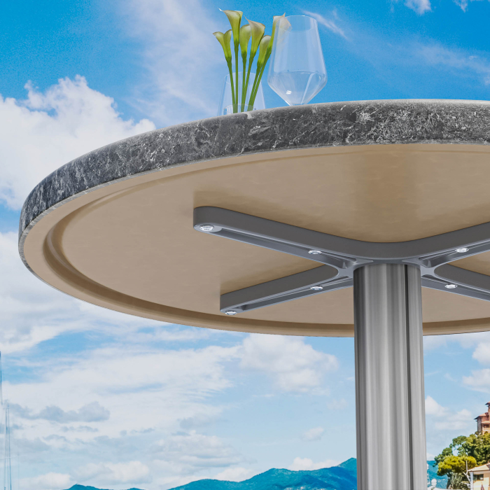 WBO | Werzalit Lounge-pöytä | Ø:H 70 x 40 cm | Felsen / Aluminium WBO | Werzalit Lounge-pöytä | Ø:H 70 x 40 cm | Felsen / Aluminium