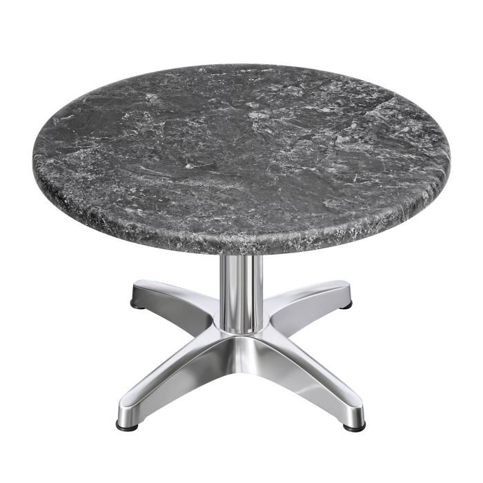 WBC | Werzalit Lounge Table | Ø:H 70 x 40 cm | Rock / Aluminium | Dodatkowa waga