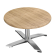 WTG | Werzalit Lounge Table | Ø:H 70 x 37 cm | Dąb / Aluminium | Dodatkowa waga