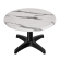 WBC | Werzalit lounge bord | Ø:H 70 x 40 cm | Vit marmor / Svart | Ytterligare vikt