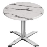 WTG | 31257 | Ø:Al 70 x 75,5 cm | Mármol blanco / aluminio | Redondo