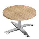 WTG | Jamaika Loungetisch | Ø:H 60 x 37 cm | Eiche / Aluminium | Klappbar | Zusatzgewicht