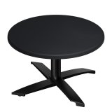 WTG | Jamaika Loungetisch | Ø:H 70 x 37 cm | Schwarz / Schwarz | Klappbar | Zusatzgewicht