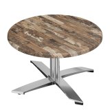WTG | Jamaika Loungetisch | Ø:H 60 x 37 cm | Vintage Old / Aluminium | Klappbar | Zusatzgewicht