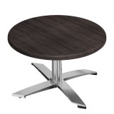 WTG | Jamaika Loungetisch | Ø:H 70 x 37 cm | Wenge / Aluminium | Klappbar | Zusatzgewicht