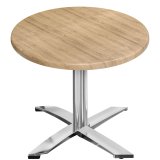 WTG | Bistro Außen Tisch | Ø:H 60 x 75,5 cm | Eiche / Aluminium | Rund | Klappbar + Zusatzgewicht