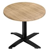 WTG | 31257 | Ø:H 70 x 75,5 cm | Chêne / Noir | Rond | Pliable + poids supplémentaire
