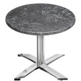 WTG | Bistro Außen Tisch | Ø:H 60 x 75,5 cm | Felsen / Aluminium | Rund | Klappbar + Zusatzgewicht