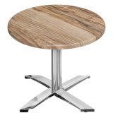 WTG | Bistro Außen Tisch | Ø:H 60 x 75,5 cm | Sheesham / Aluminium | Rund | Klappbar + Zusatzgewicht