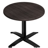 WTG | Bistro Table extérieur | Ø : H 70 x 75,5 cm | Wenge / Noir | Rond | Pliable + Poids supplémentaire