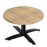 WTG | Jamaika Loungetafel | Ø:H 70 x 37 cm | Eik / Svart | Ekstrainnlegg