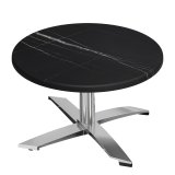 WTG | Jamaika Loungebord | Ø:H 70 x 37 cm | Sort Marmor / Aluminium | Tilsat vægt