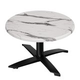 WTG | Jamaika Loungetafel | Ø: H 70 x 37 cm | Hvit marmor / svart | Tilleggsvekt