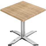 WTG | Bistro Ulkomainen Pöytä | K: L: K: 70 x 70 x 75,5 cm | Tammilehti / Alumiini | Neliön muotoinen