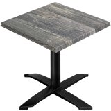 WTG | Bistro Ulkoinen pöytä | K: P: K: 70 x 70 x 75,5 cm | rustiikkinen mänty / musta | neliömäinen