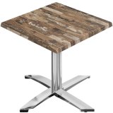 WTG | Bistro Ulkoilmalaita | K: L: K: 70 x 70 x 75,5 cm | Vintage Old / Alumiini | Neliönmallinen