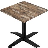 WTG | Bistro Ulkopöytä | K: L: K: 70 x 70 x 75,5 cm | Vintage Old / Musta | Neliömäinen