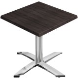 WTG | Bistro Ulkotreeni Pöytä | K:L:S 70 x 70 x 75,5 cm | Wenge / Aluminium | Neliön muotoinen