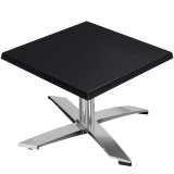 WTG | Jamaika Loungetisch | B:T:H 70 x 70 x 37 cm | Schwarz / Aluminium | Klappbar | Zusatzgewicht