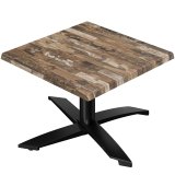 WTG | Jamaika Loungetabel | B: T: H:  60 x 60 x 37 cm | Vintage Old / Sort | Foldbar | Ekstra vægt