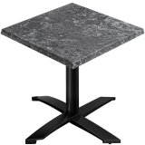 WTG | Bistro Mesa Exterior | B: T: H: 60 x 60 x 75,5 cm | Felsen / Negro | Cuadrada | Plegable + peso adicional