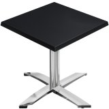 WTG | Bistro Außen Tisch | B: T: H: 70 x 70 x 75,5 cm | Schwarz / Aluminium | Quadratisch | Klappbar + Zusatzgewicht