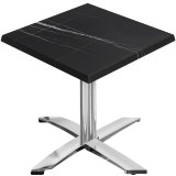 WTG | 31257 | B: D: H: 60 x 60 x 75,5 cm | Zwart marmer / aluminium | Vierkant | Opvouwbaar + extra gewicht