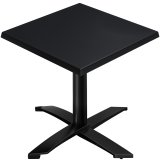 WTG | Bistro Ulkou upöytäder | K: P: K: 60 x 60 x 75,5 cm | Musta / Musta | Neliön muotoinen | Lisäpaino