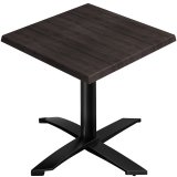 WTG | Bistro Ulkoinen Pöytä | K: L: K: 60 x 60 x 75,5 cm | Wenge / Musta | Ympyrä | Lisäpaino