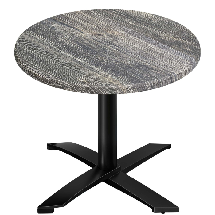 WTG | 31257 | Ø:K 70 x 75,5 cm | Maalaismainen mänty / musta | Pyöreä