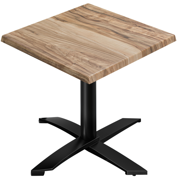 WTG | Werzalit Bistro Table | W: D: H: 70 x 70 x 73 cm | Sheesham / Black