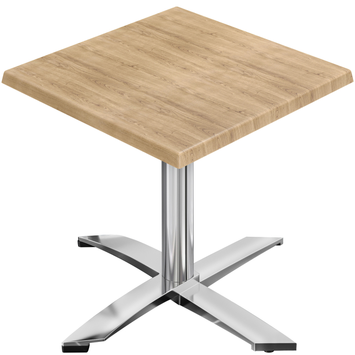 WTG | 31257 | B: D: H: 70 x 70 x 75,5 cm | Eg / Aluminium | Firkantet | Ekstra vægt