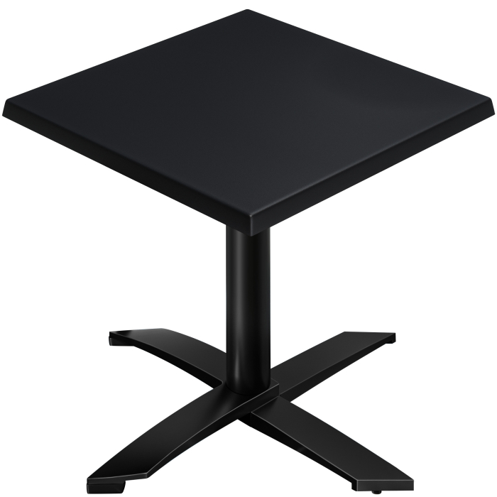 WTG | 31257 | B: D: H: 70 x 70 x 75,5 cm | Sort / Sort | Firkantet | Ekstra vægt