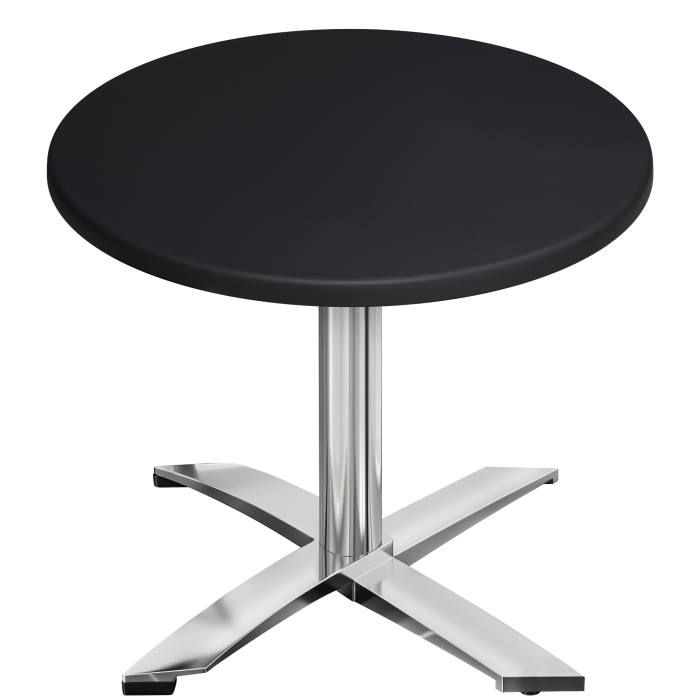 WTG | 31257 | Ø:Al 70 x 75,5 cm | Negro / Aluminio | Redondo | Plegable + peso adicional