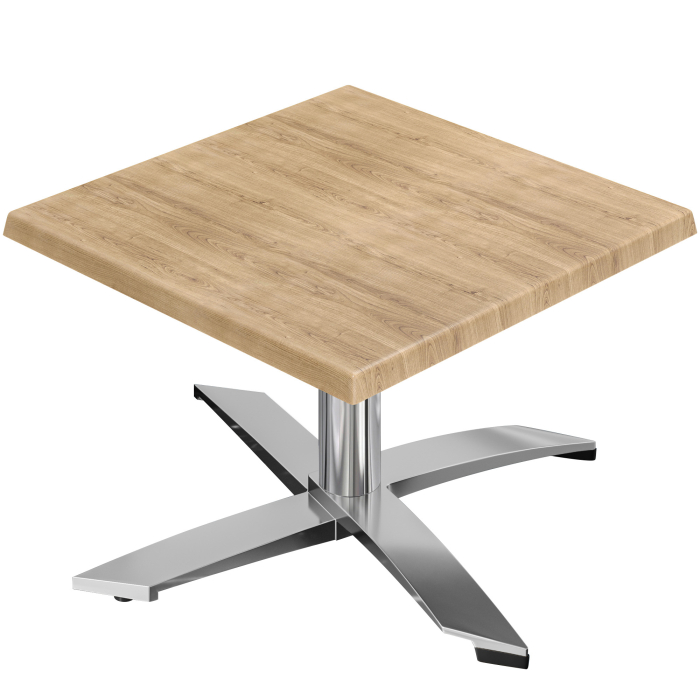 WTG | Jamaika Loungetisch | B:T:H 70 x 70 x 37 cm | Eiche / Aluminium | Klappbar | Zusatzgewicht
