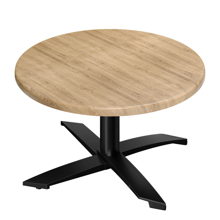 WTG | Table basse Werzalit | Ø:H 60 x 37 cm | Chêne / Noir | Poids supplémentaire
