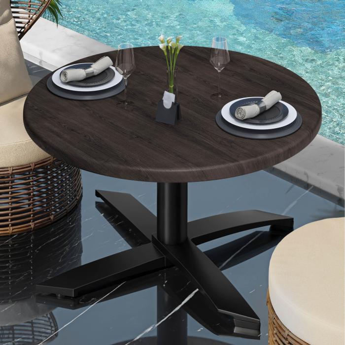 WTG | Werzalit Lounge Table | Ø:H 60 x 37 cm | Wenge / Black | Additional weight WTG | Werzalit Lounge Table | Ø:H 60 x 37 cm | Wenge / Black | Additional weight