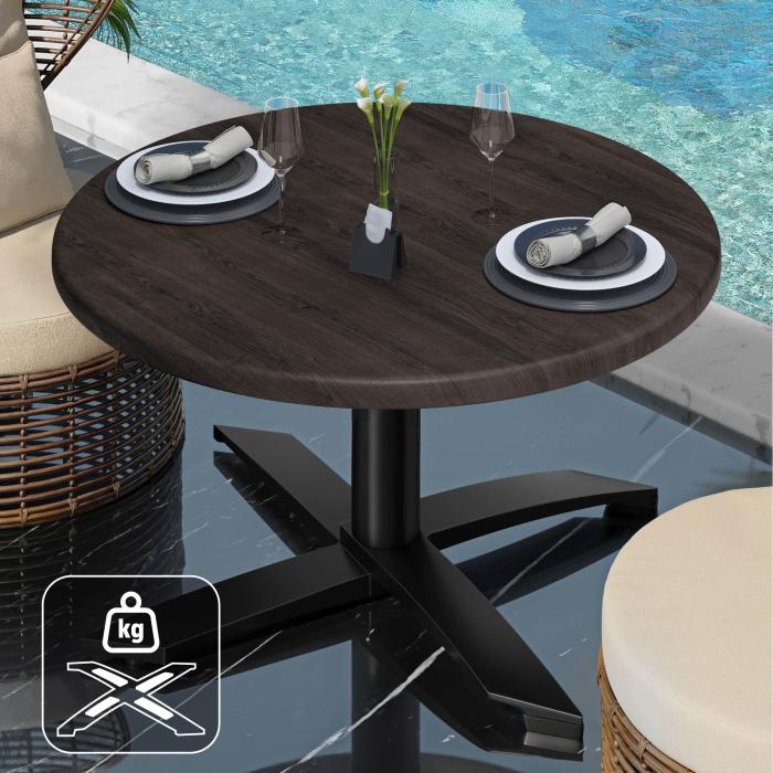 WTG | Werzalit Lounge Table | Ø:H 60 x 37 cm | Wenge / Black | Additional weight WTG | Werzalit Lounge Table | Ø:H 60 x 37 cm | Wenge / Black | Additional weight